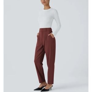 HALARA Women's Cropped Pants in Rich Brown